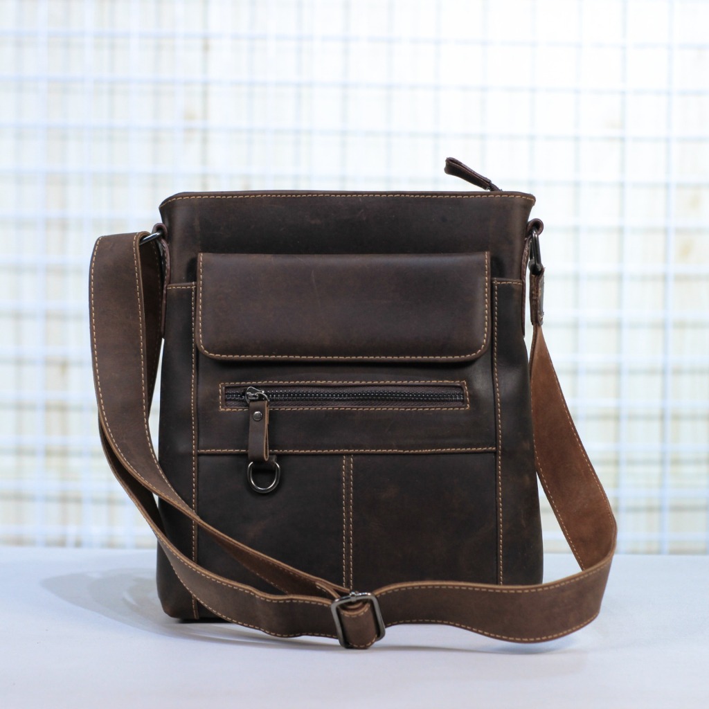 VENTURA Tas Selempang Kulit Sapi Slingbag Cowok Pria Laki-laki Valqo