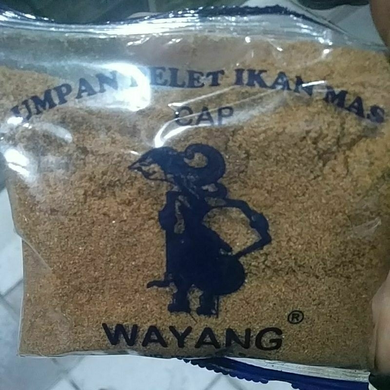 umpan mancing pelet coklat wayang halus
