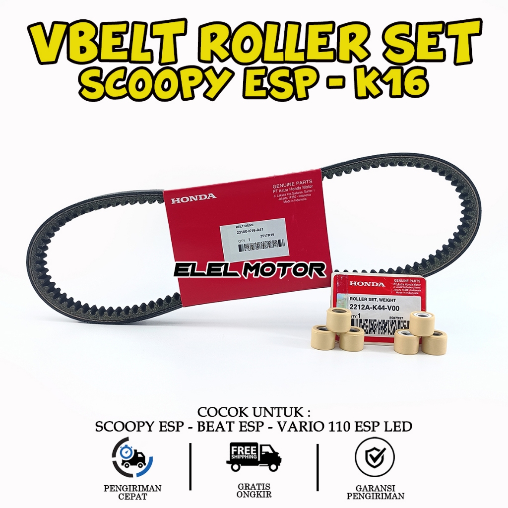 Vanbelt V Belt Roller Beat, Scoopy Esp Fi 2019 2018 2016 / Fan Belt Scoopy, Beat, Vario 110 Esp Fi K