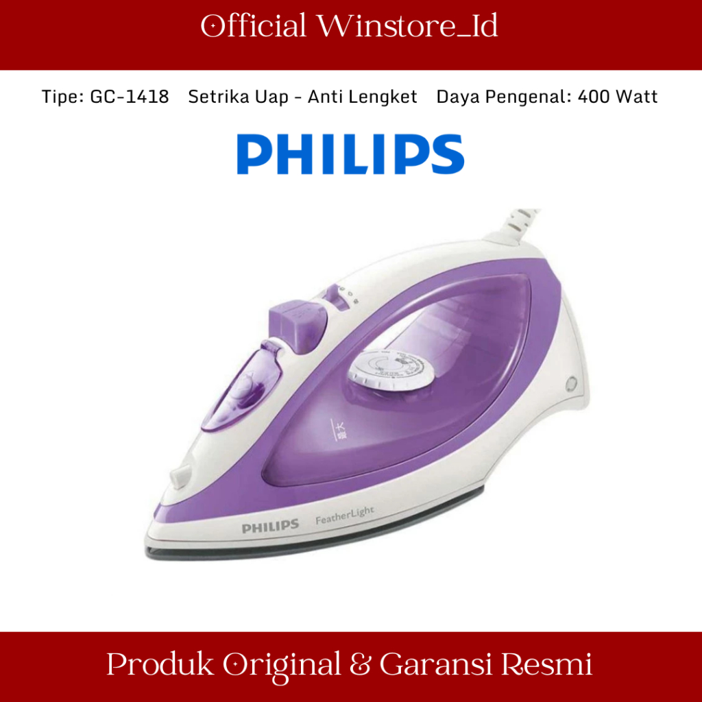 Setrika PHILIPS GC 1418 / GC1418 Setrika uap GARANSI RESMI