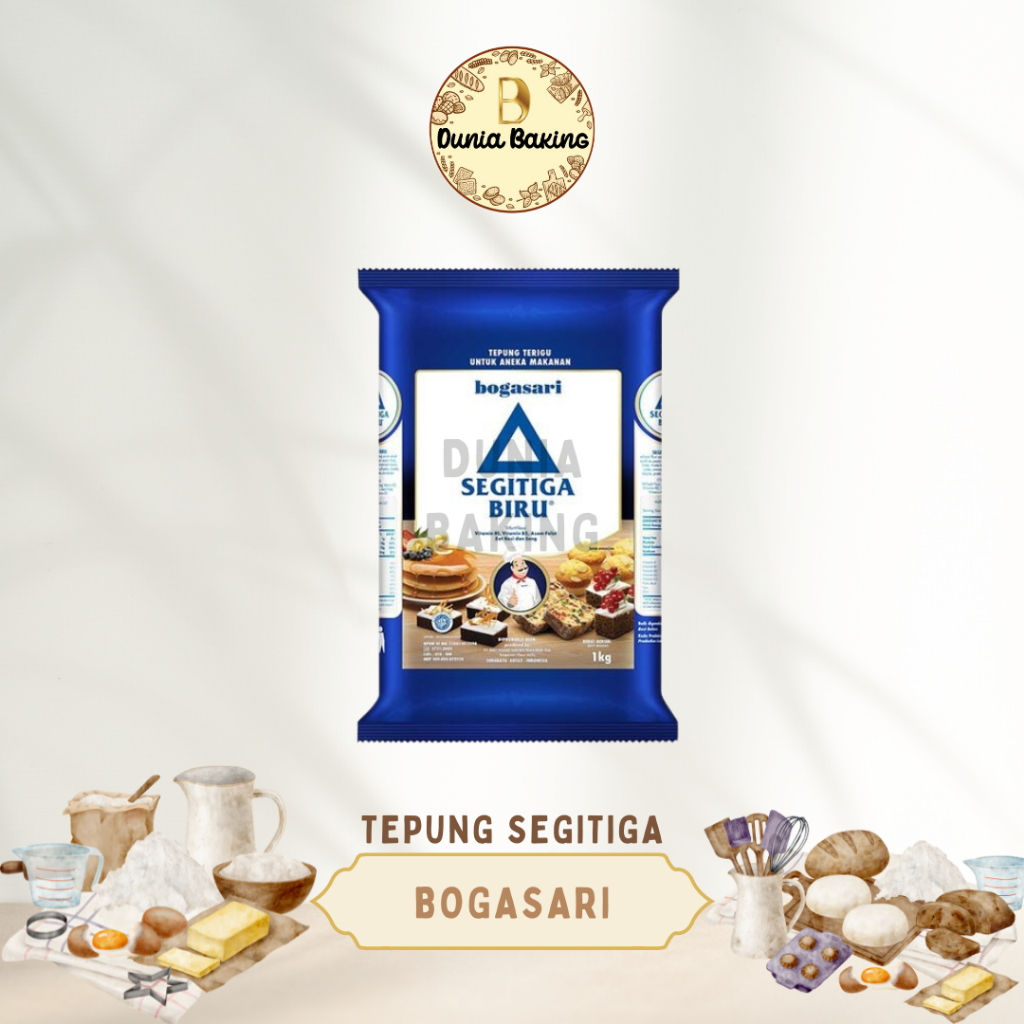 

Tepung terigu Segitiga Biru Premium 1 kg - Terigu segitiga biru premium 1kg