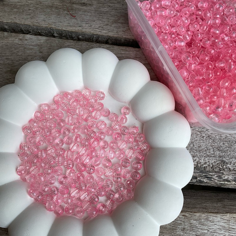 10 gram manik bulat bola dunia 6mm untuk bahan meronce diy gelang kalung gantungan kunci phonestrap 