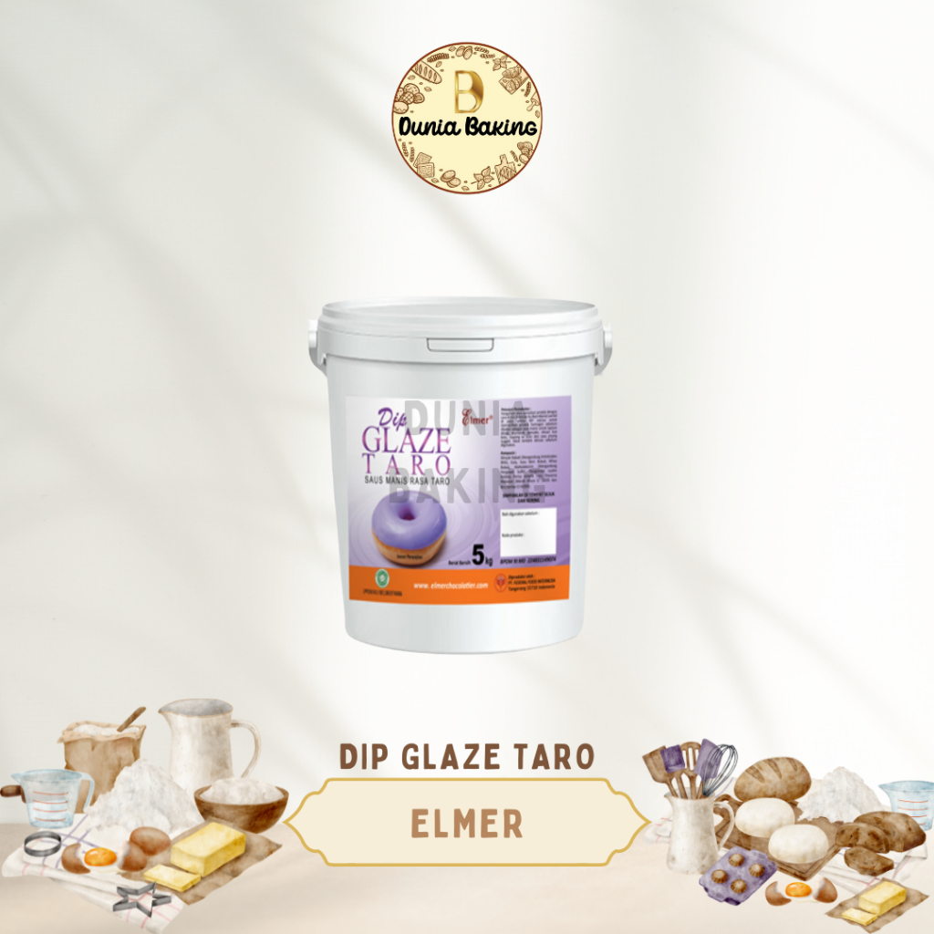 

Elmer dip glaze taro 250gr | Glaze donat