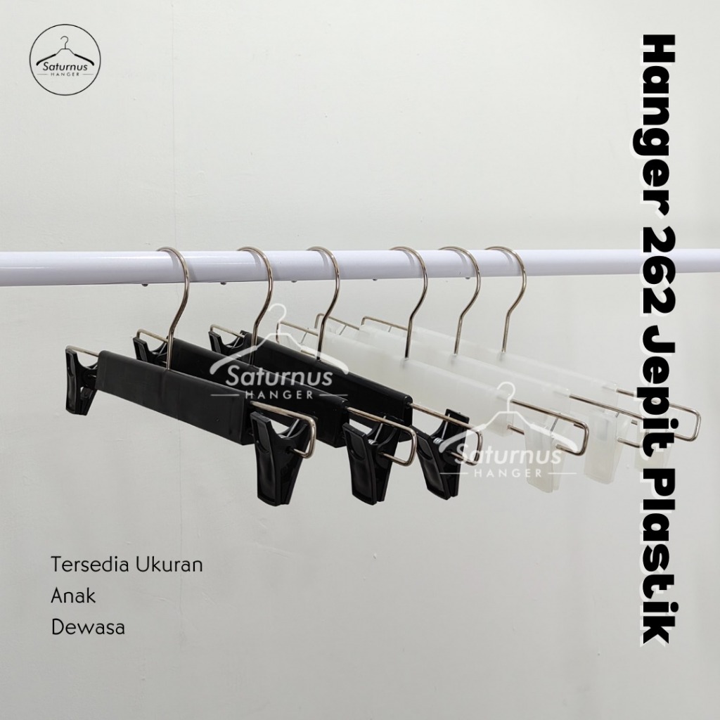 Hanger Jepit Anak / Hanger Jepit Dewasa Hanger Jepit 262 Hanger Celana Hanger Jepit  Plastik  Pakaia