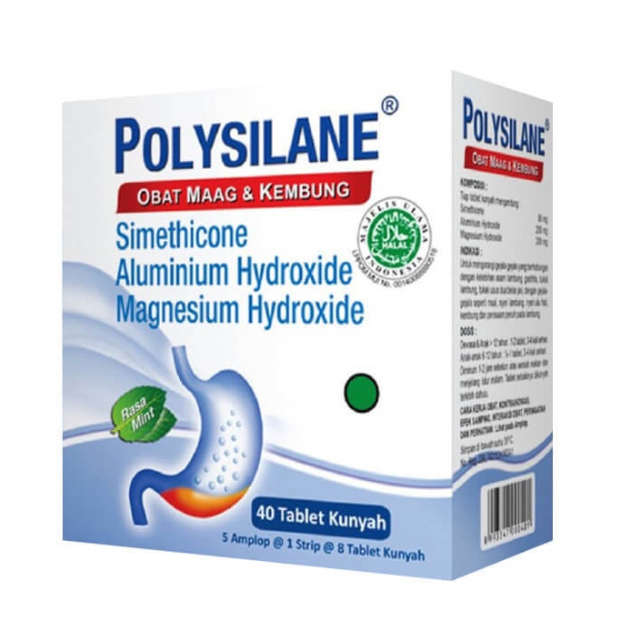 Polysilane Box 40's Tablet Pharos / Obat Maag / Obat Asam Lambung