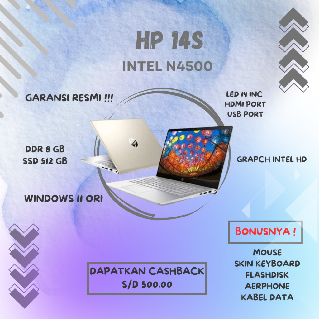 HP 14S INTEL CELERON N4500