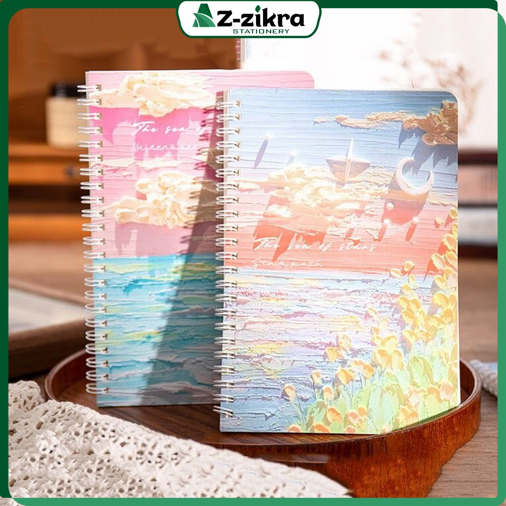 

Spiral Buku Agenda / Buku Tulis Catatan Notebook Ring A5 / Notebook Journal / Buku Tulis A5 Spiral Notebook Aesthetic Az Zikra Stationery A32