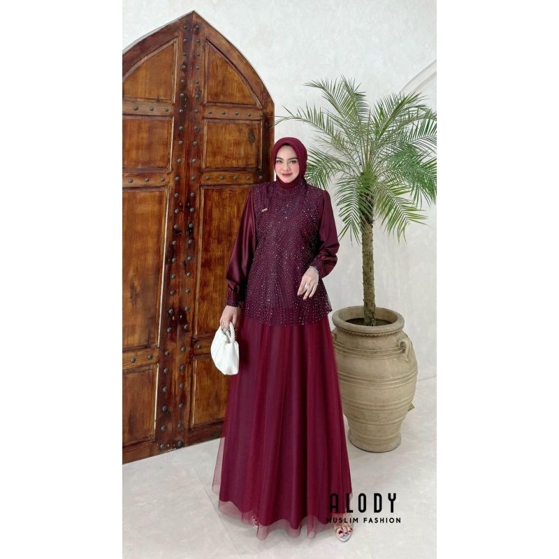 clara dress by alody muslim fashion