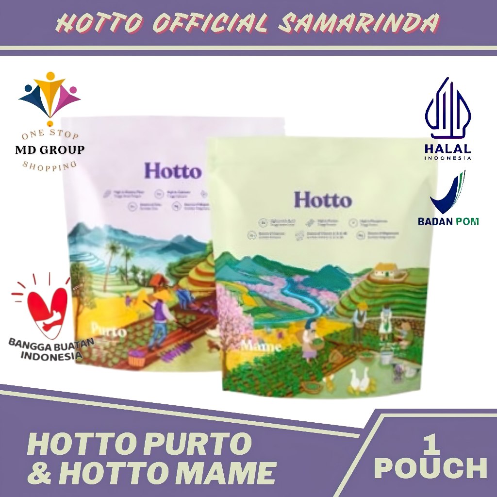 

Hotto Mame Edamame 12 Sachet DAN Hotto Purto Multigrain Oat 1 Pouch 16 sachet Halal BPOM