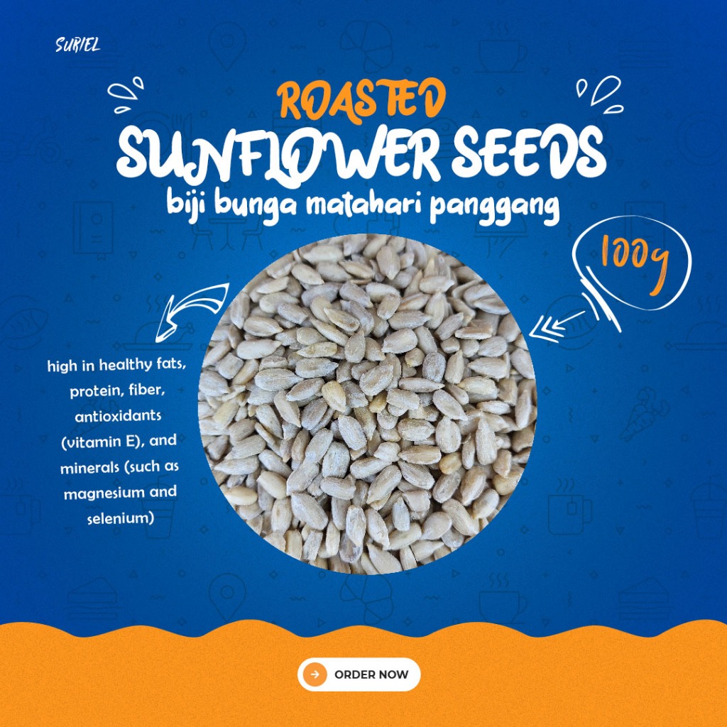 

sunflower seed roasted / biji bunga matahari panggang 100 g