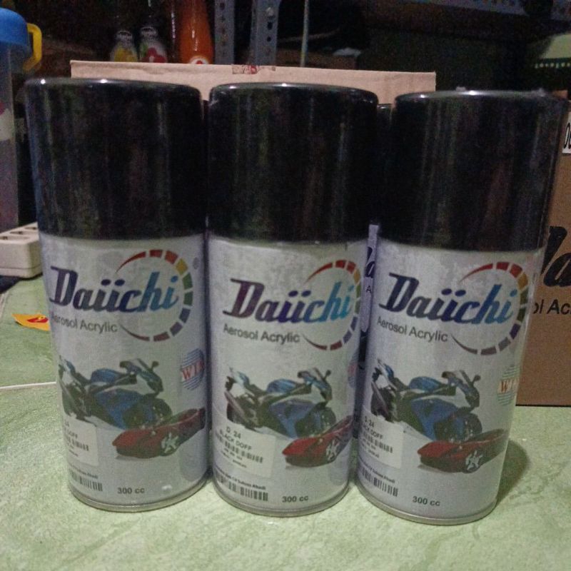 aerosol cat Pilok Daiichi HITAM DOPP D 24 CAT PILOK SERBAGUNA