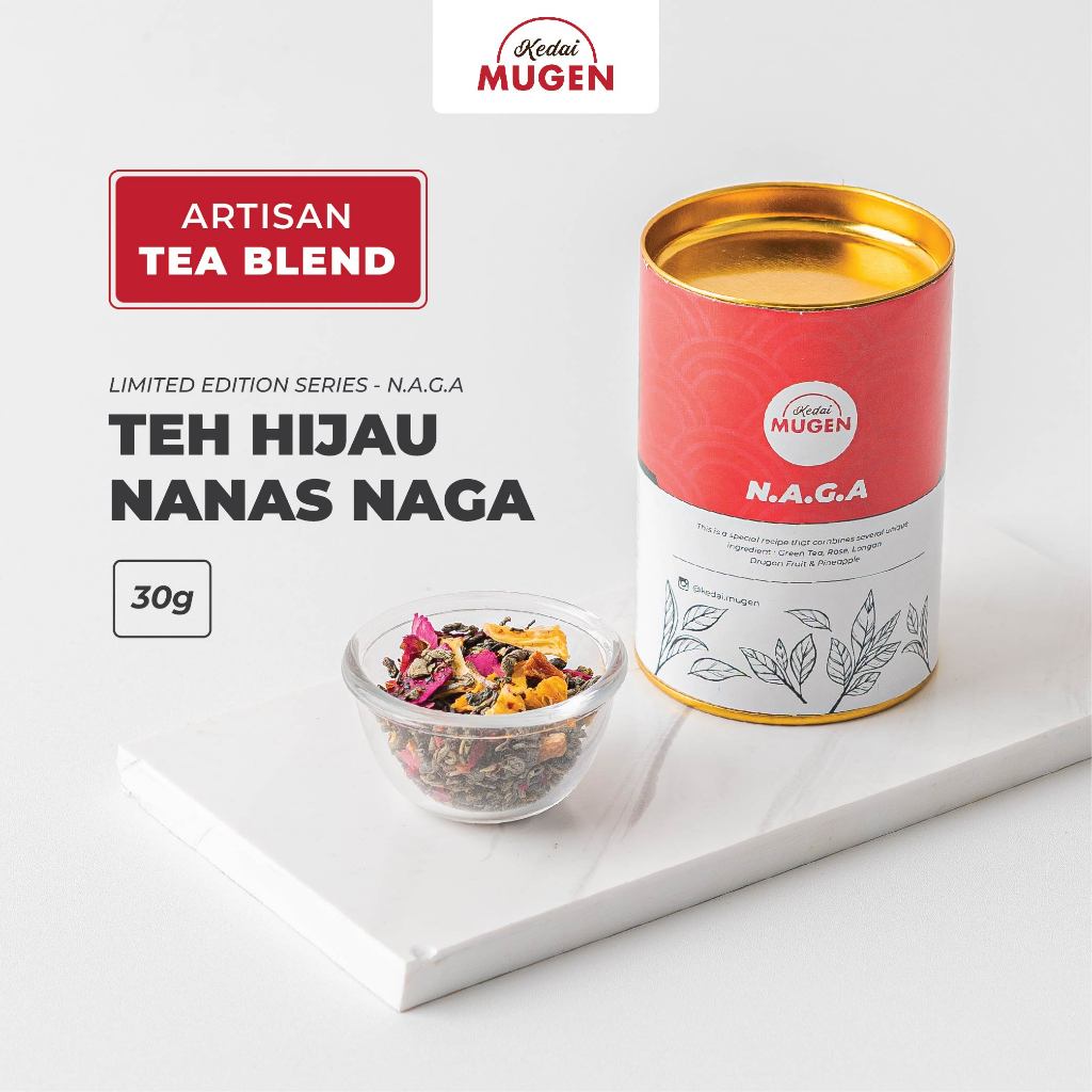 

Kedai Mugen | Artisan Tea Blend | naga - teh hijau nanas naga 30g