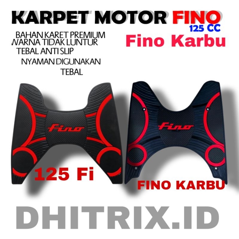 Karpet Motor Fino Karbu Variasi Fino 125 Bahan Karet Premium Aksesoris Motor Fono 125 Alas Kaki Fino