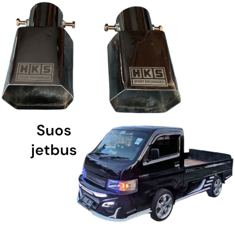 Knalpot suos jetbus untuk pemakaian mobil bensin APV/grand max/ts120/Futura/carry l300 dll