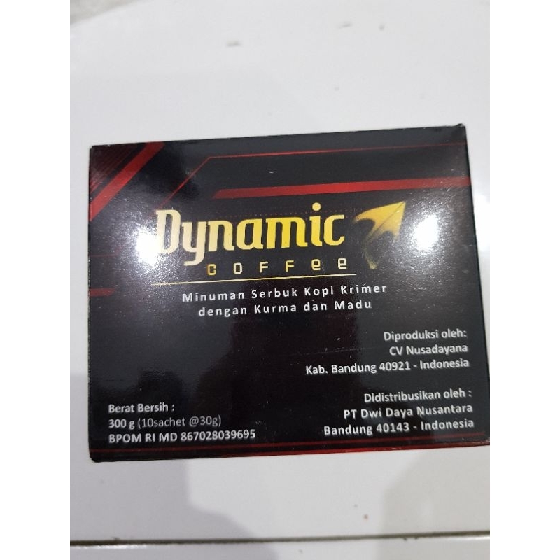 

DYNAMIC COFFEE KOPI DYNAMIC MINUMAN SERBUK KOPI GULA KRIMER 1 BOX ISI 10 SACHET