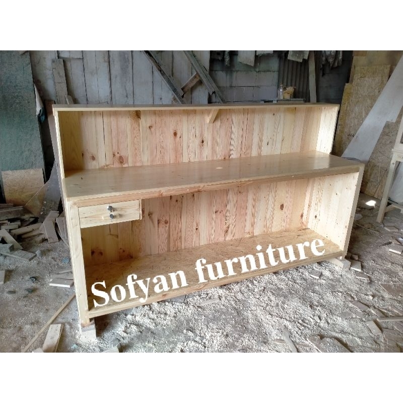 meja barista cafe / meja kasir/ meja bar minimalis/ meja bar serbaguna harga permeter