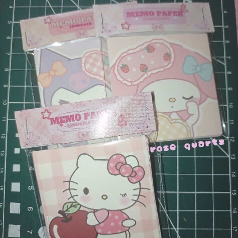 

[50 lembar] Kertas memo pad paper sanrio karakter mix kuromi/pompompurin/melody/cinnamoroll/