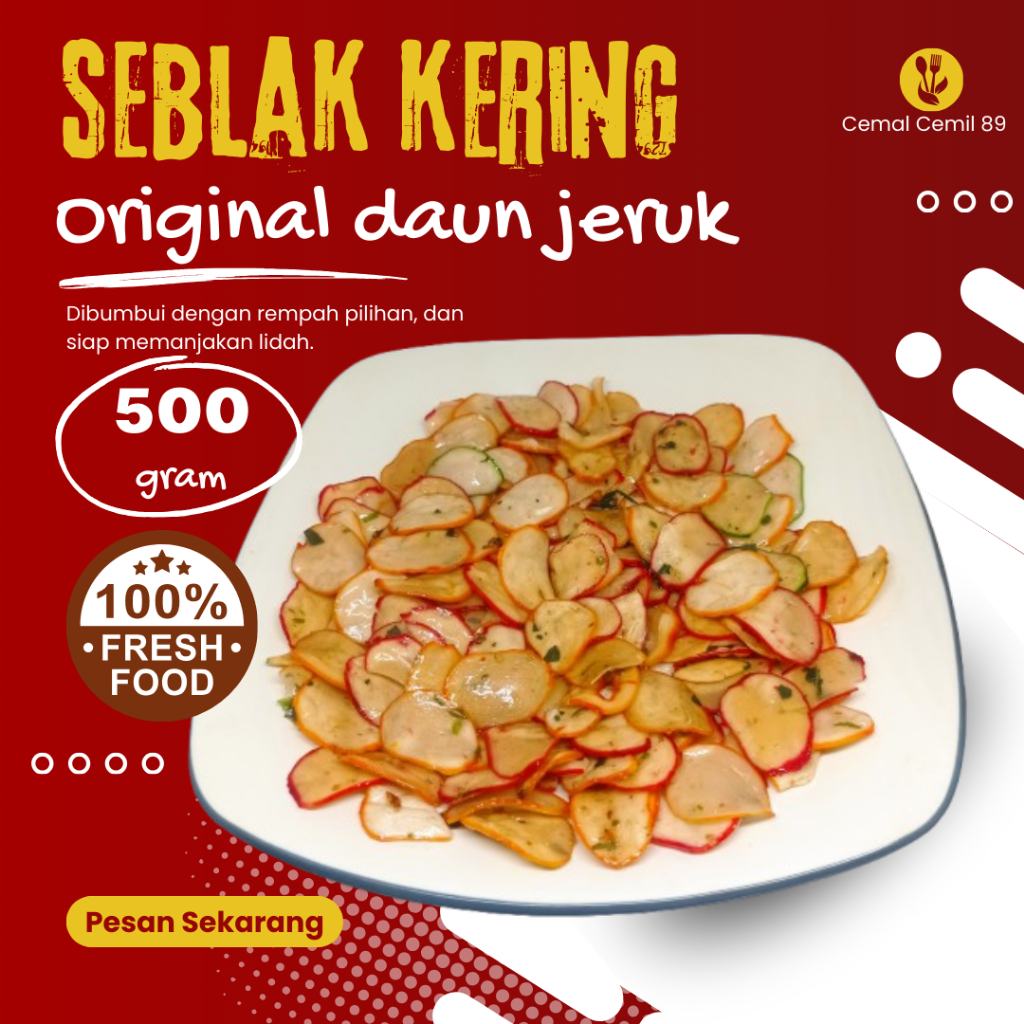 

Seblak Kering Pedas Daun Jeruk Kerupuk Seblak Seblak Kering Netto 500 Gram