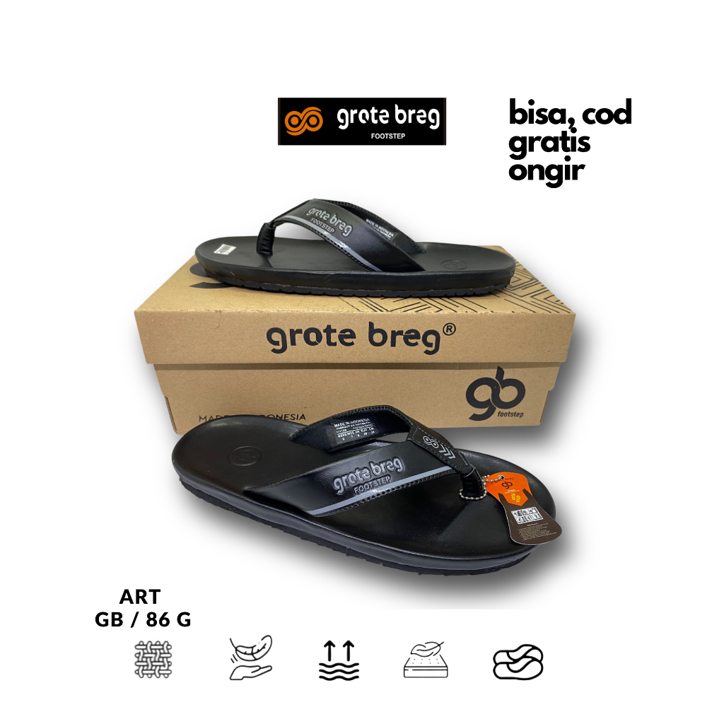 Sandal JepiSlide Pria Wanita - Sendal Karet Original Terbaru  - Flat Sandal Distro Grotebreg GB 86 G