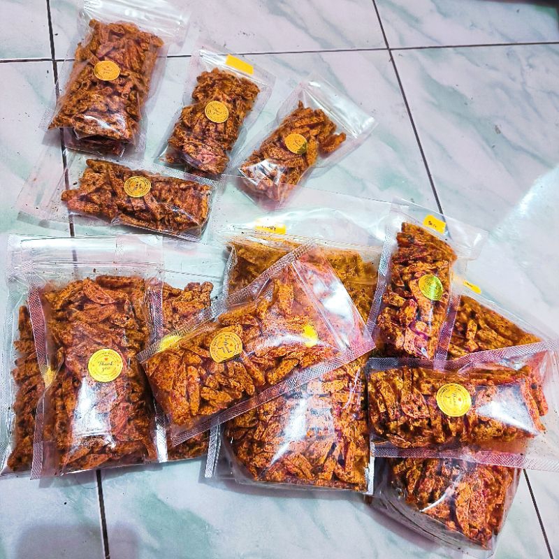 

basreng renyah pedas daun jeruk dan ori daun jeruk