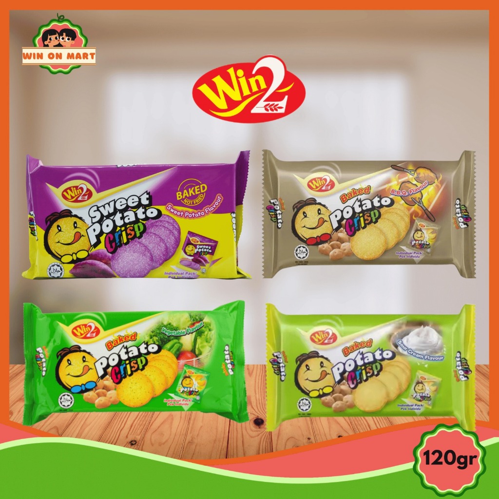 

BISKUIT | WIN - WIN POTATO CRIPS 120g | VEGETABLE | SWEET POTATO | SOUR CREAM | BBQ | WIN2
