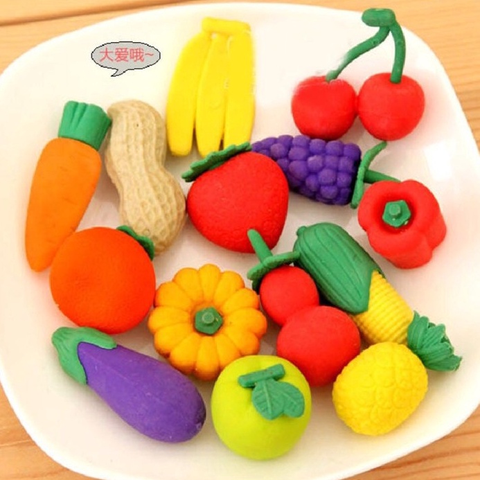

Promo Akhir Pekan 25 Eraser Penghapus Desain 4 Buah Sayur Lucu FREE POUCH Unik Menarik A9