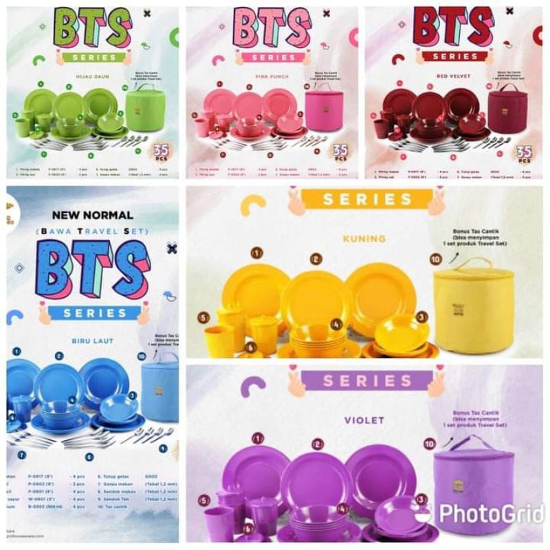 MELAMIN SATU SET series BTS isi 35 free tas