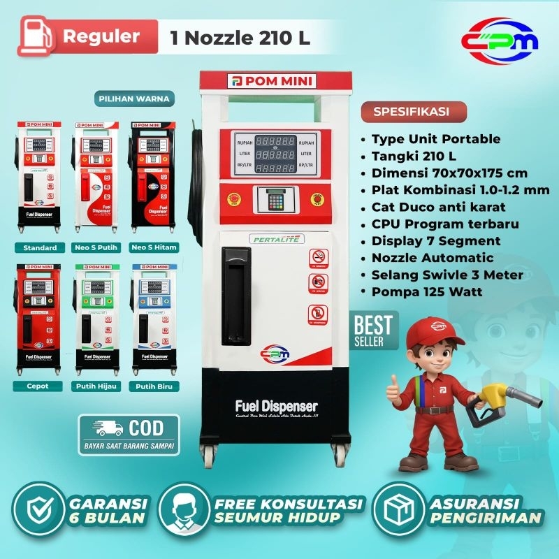 POM MINI DIGITAL / PERTAMINI DIGITAL 1Nozzle 210L Murah Berkualitas & Bergaransi