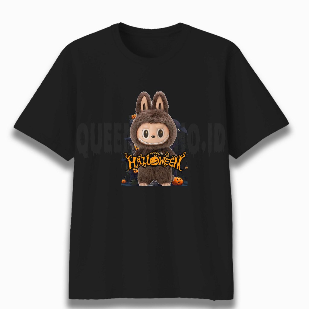 baju distro,baju labubu helloween,koas lengan pendek,baju koas kekinian,ukuran M,L,XL,XXL