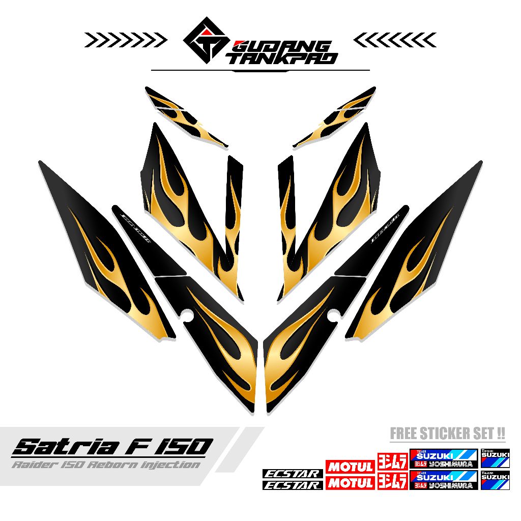 STRIPING SATRIA F 150 INJEKSI / MTF 22 / STRIPING RAIDER / DECAL RAIDER 150 / STRIPING SATRIA FU FI 