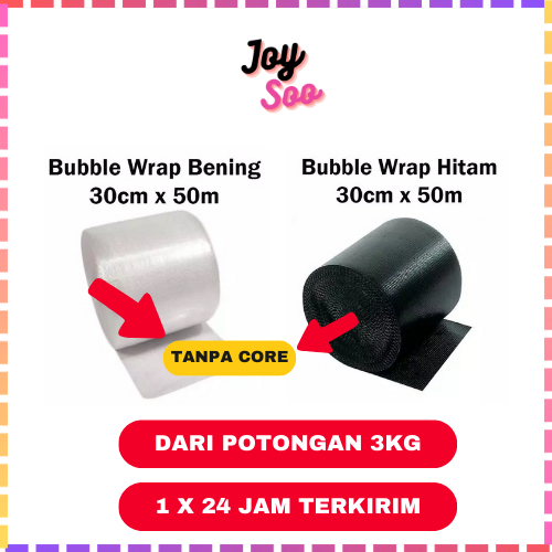 

BUBBLE WRAP ROLL 30CM X 50METER HITAM BENING