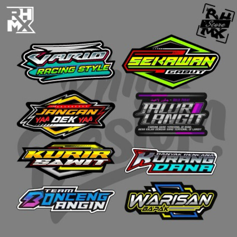 sticker vario racing racing pack motor viral terbaru stiker sekawan gabut vinyl stiker jangan ya dek