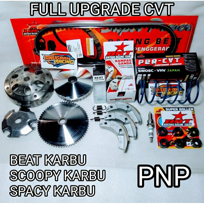 FULL UPGRADE CVT KIRIAN ANTI GREDEK AKSELERASI KVY PNP SCOOPY KARBU SPACY BEAT KARBU MANGKOK GANDA C