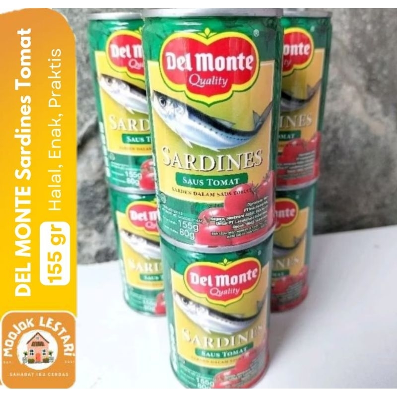 

MOOJOK-Sardine Tomat Kaleng Del Monte 155gr Ikan Sarden Sardencis Enak