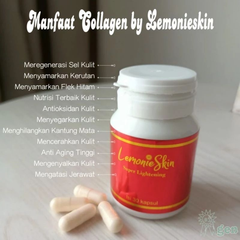 Kapsul kolagen by Lemonieskin (Super Lightening) memutihkan seluruh badan Ecer