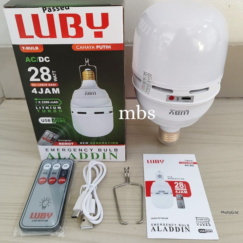 BOHLAM EMERGENCY / LAMPU DARURAT LUBY ALADIN 6W-28W