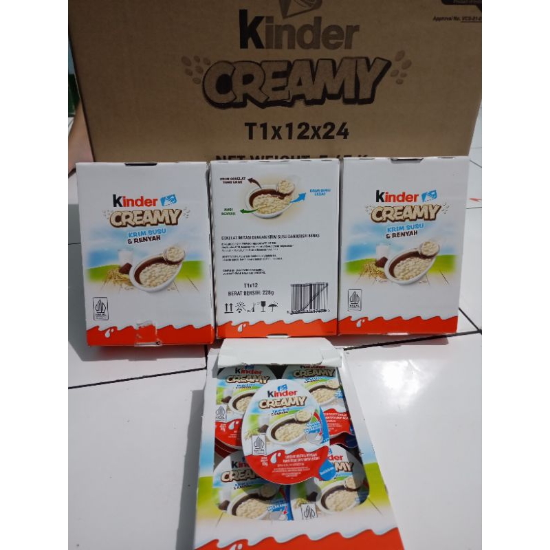 

Kinder Creamy Milky & Crunchy isi 12pcs Expired 14 Feb 2025