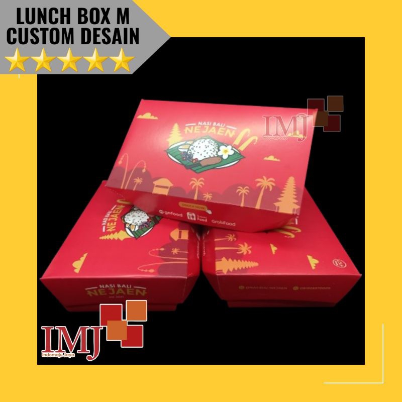 PRINT PAPER LUNCH BOX M CUSTOM KARDUS BOX NASI CUSTOM DUS BOX AYAM GEPREK KARDUS AYAM GEPREK