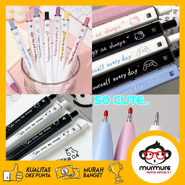 

MURMURE | PULPEN GEL SANRIO PENA KUCING CARTON LUCU TINTA HITAM 0.5mm AESTHETIC