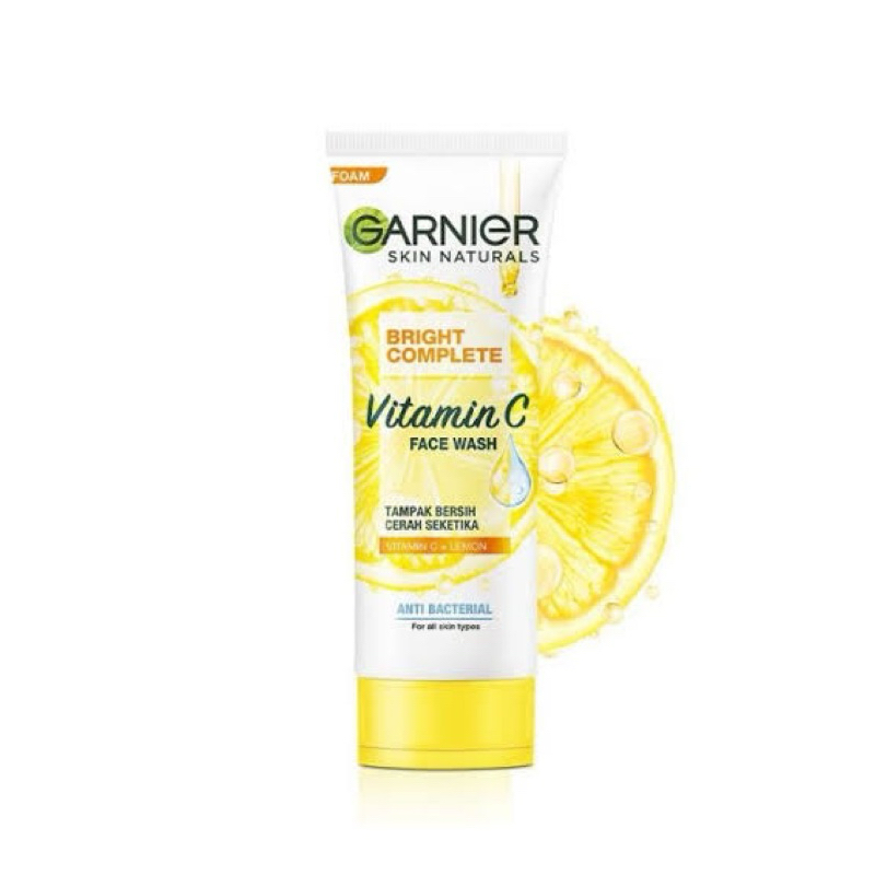 GARNIER BRIGHT COMPLETE FACIAL FOAM 100ml YUZU LEMON SAKURA SABUN WAJAH GARNIER KUNING SABUN WAJAH G