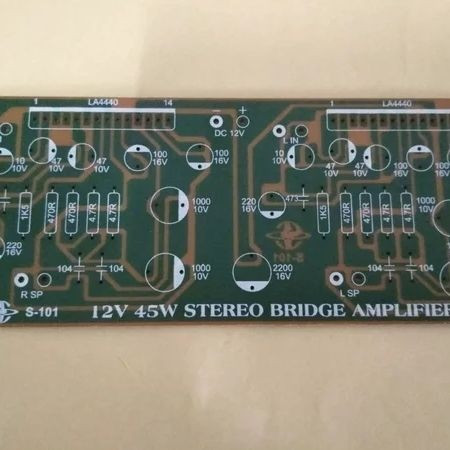 PCB 12V45W Stereo Bridge Amplifier S-101