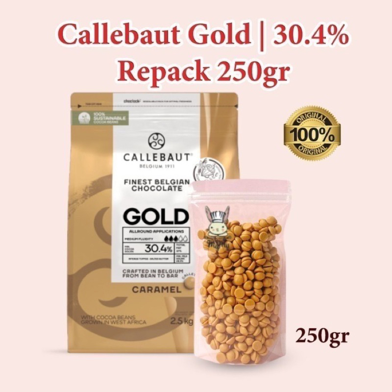

Callebaut Gold Chocolate Couverture 250gr 30.7%