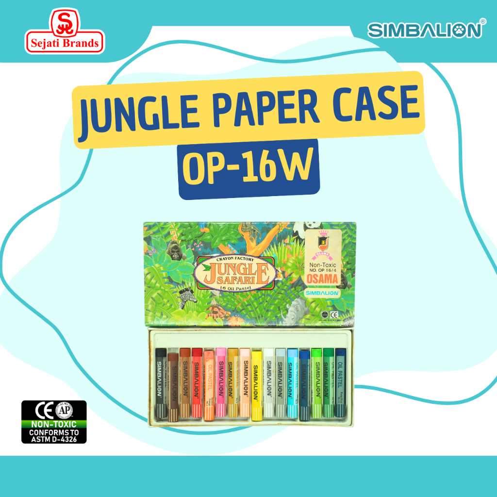 

Simbalion Oil Pastel 16 Color Krayon Jungle Paper case OP-16W