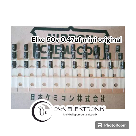 Elko 50v 0.47uf Elco 0.47uf 50v Mini Bipolar Original (10pcs)