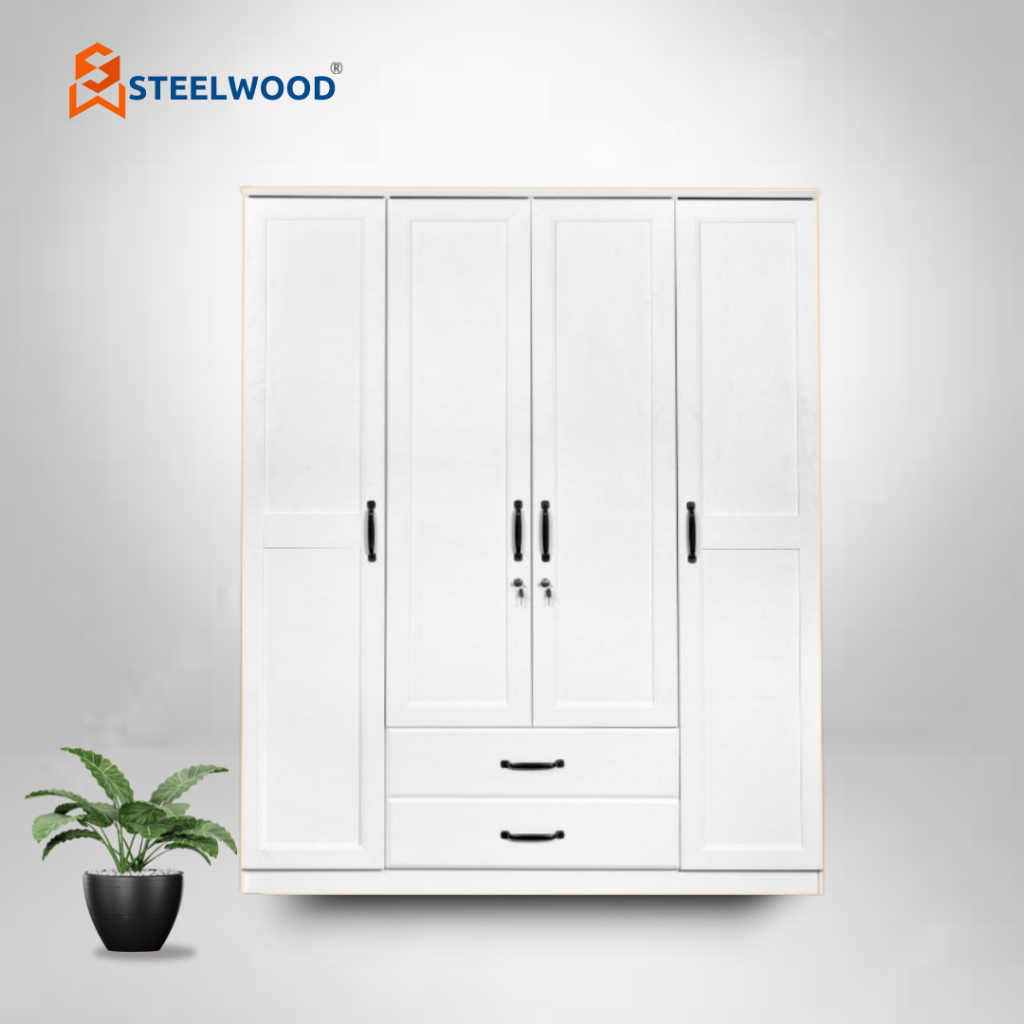 STEELWOOD ||  LEMARI BANYAK RUANG/LEMARI PAKAIAN BESAR LUAS/LEMARI KAYU/LEMARI GANTUNG