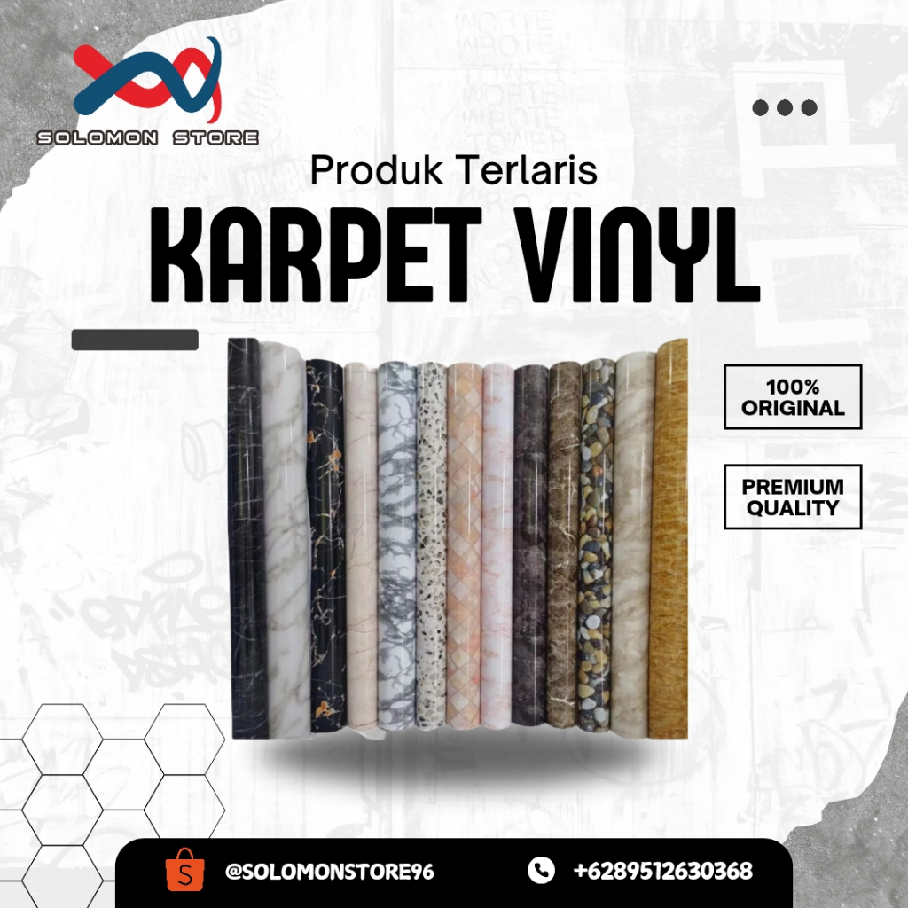 Karpet plastik/perlak lantai/meja/karpet lantai plastik lebar 1 meter