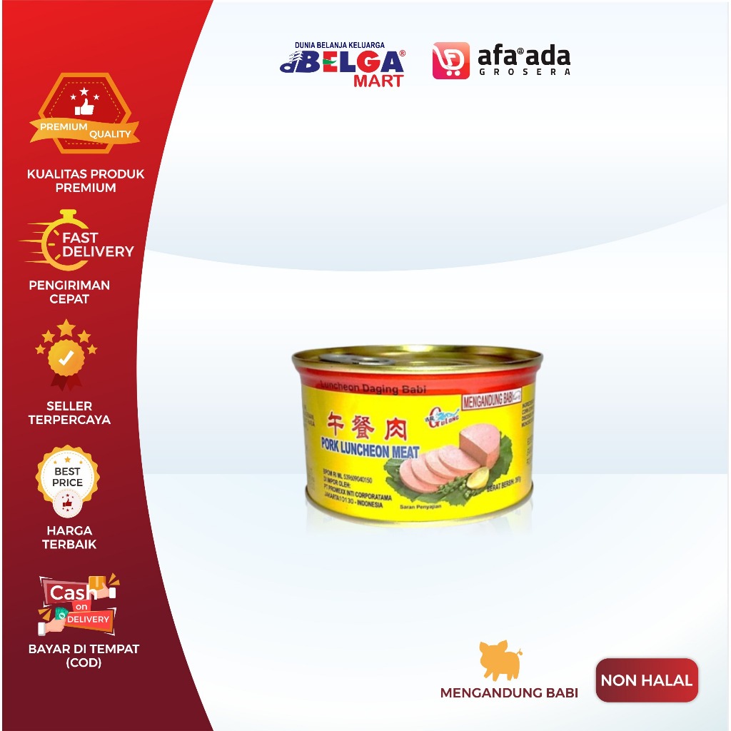 

GULONG PORK LUNCHEON MEAT 190gr Kaleng Kecil | NON HALAL | HAM BABI
