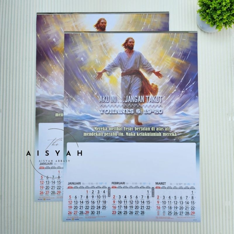 

kalender 2025 triwulan 4 lembar 3 bulanan AO 121 rohani 1 38x54cm (terima castume cetak merek)