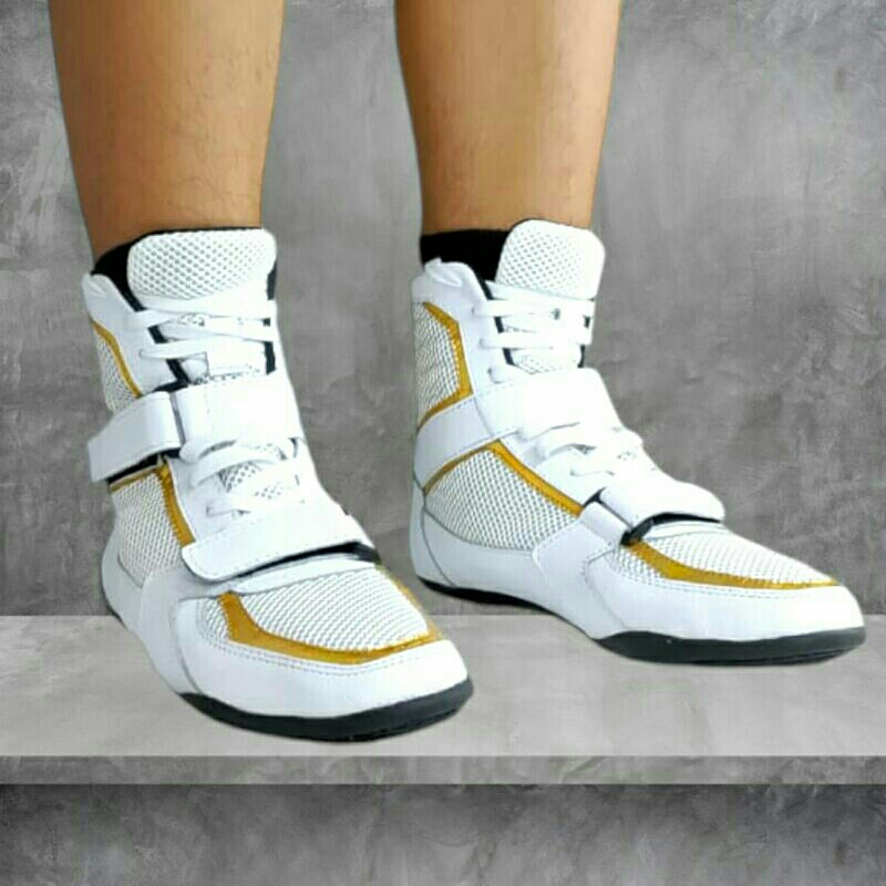 Sepatu Tinju Pria Boxing Shoes Sport Olahraga Casual Sepatu Gulat Gym Fitness Keren Anti Slip Ringan