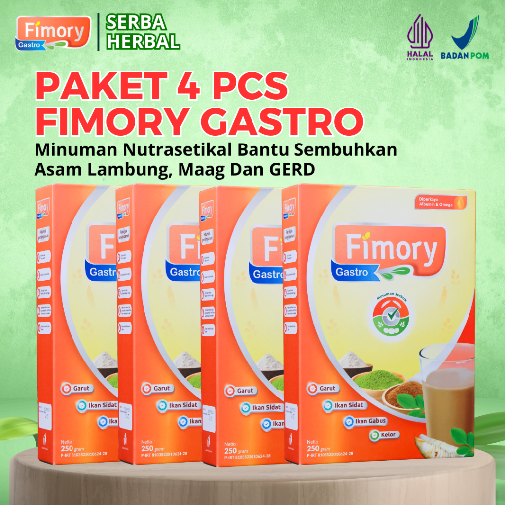 

Paket Hemat 4 Box FIMORY Gastro Sereal Umbi Garut Atasi Asam Lambung, Maag Dan Gerd BPOM